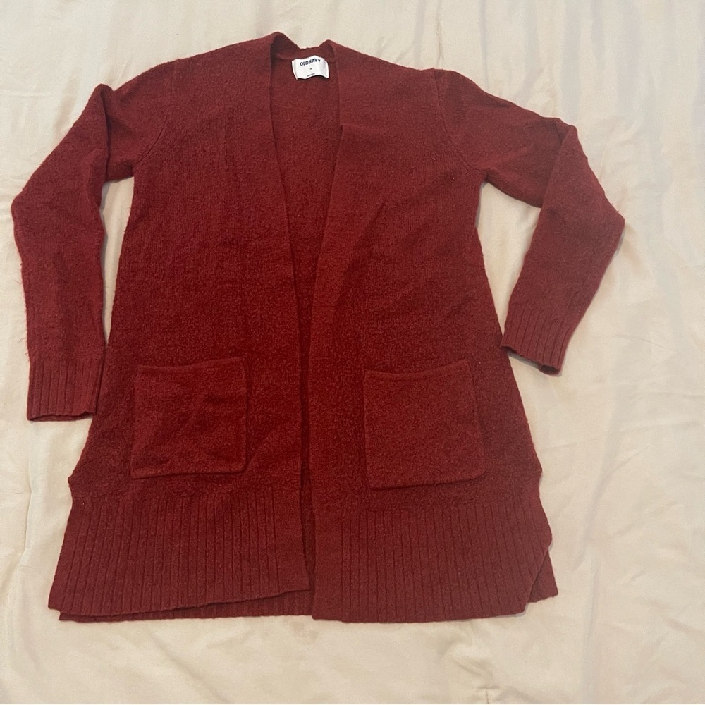 Old Navy Women's Red Open Front Cardigan Sweater Size XS